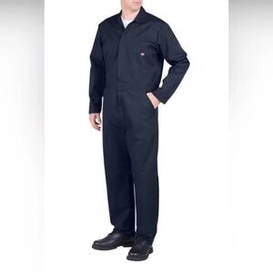 Dickies Coveralls Navy Long Sleeve Size Small Regular 34-36